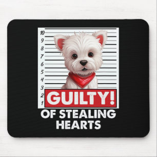 Tapis De Souris Drôle Westie West Terrier Chien Blanc Race Valenti