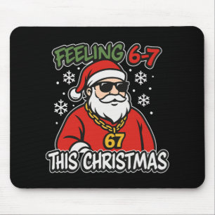 Tapis De Souris Drôles de Noël Enfants 6-7 67 Six Sept Mème Garçon