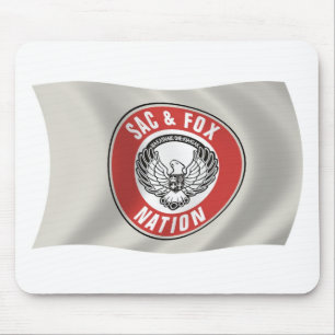 Tapis de souris du drapeau de la Nation Sac & Fox