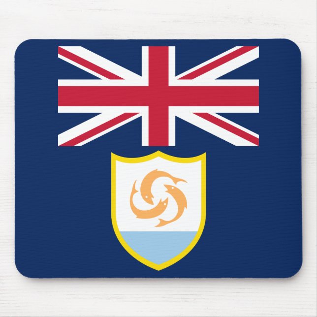 Tapis de souris du drapeau patriotique d'Anguilla (Devant)