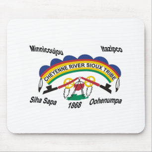 Tapis de souris du drapeau sioux de la rivière Che