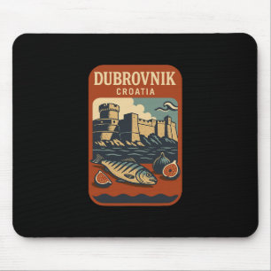 Tapis De Souris Dubrovnik Croatie Souvenir Nourriture Croate Et Vo