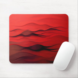 Tapis De Souris Dunes Rouges – Vagues Abstraites Minimalistes Art