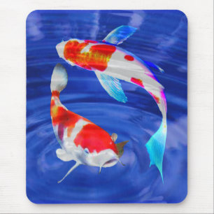 Tapis De Souris Duo de Kohaku dans l'étang bleu profond