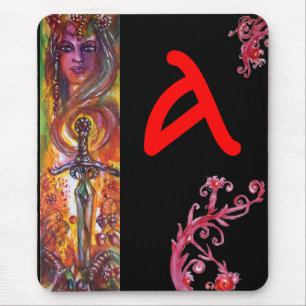 TAPIS DE SOURIS DURENDAL, ÉPÉE ROMANTIQUE ET MONOGRAMME ANGEL
