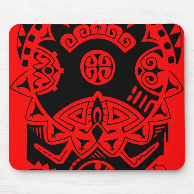 Tapis De Souris Dwayne Johnson "tatouage tribal polynésien de la (Devant)