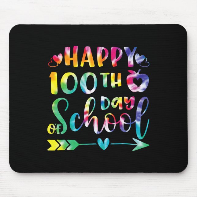 Tapis De Souris Dye Happy 100e Jour De L'Enseignant Étudiant 100 (Devant)