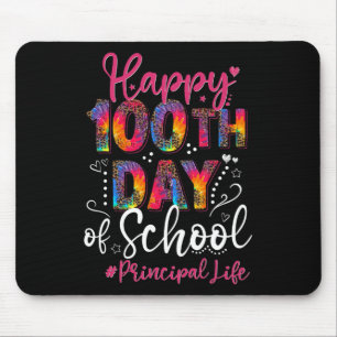 Tapis De Souris Dye Leopard Joyeux 100ème Jour De L'École Principa