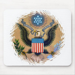 Tapis De Souris E Pluribus Unum Etats-Unis d'Amérique patriotique