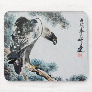 Tapis De Souris Eagle - peinture chinoise Mousepad