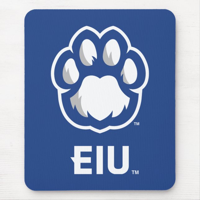 Tapis De Souris Eastern Illinois Panthers Empreinte de patte & EIU (Devant)