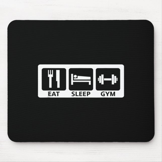 Tapis De Souris Eat Sleep Gym Fitness Trainer Workout Gift  (Devant)