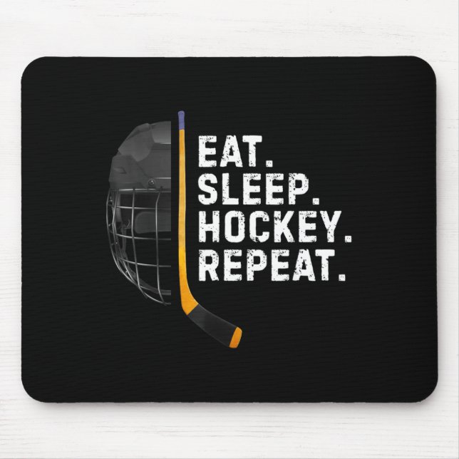 Tapis De Souris Eat Sleep Hockey Repea Funny Cool Hockey Player  (Devant)