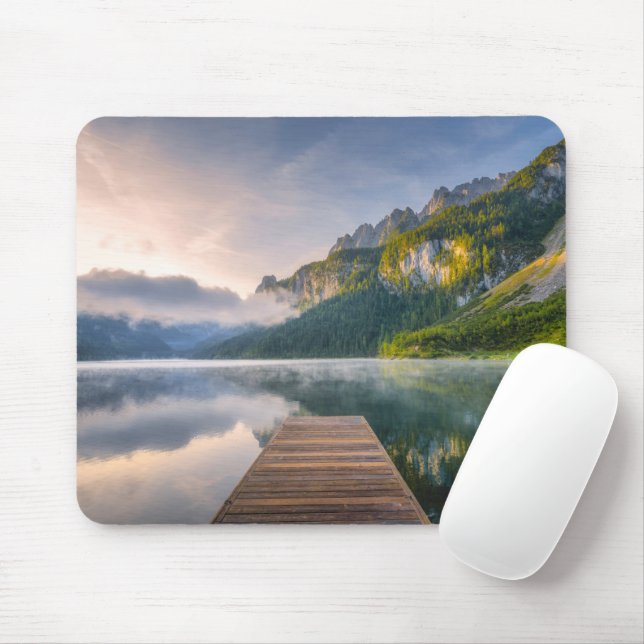 Tapis De Souris Eau | Azure Alpine Lake, Autriche (Avec souris)