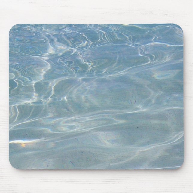 Tapis De Souris Eau des Caraïbes Bleu Abstrait Nature (Devant)