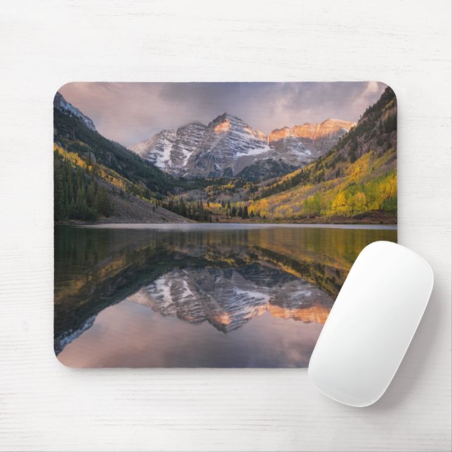 Tapis De Souris Eau | Maroon Bells Colorado (Avec souris)