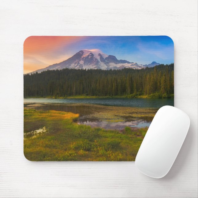 Tapis De Souris Eau | Parc national du Mont Rainier, Washington (Avec souris)