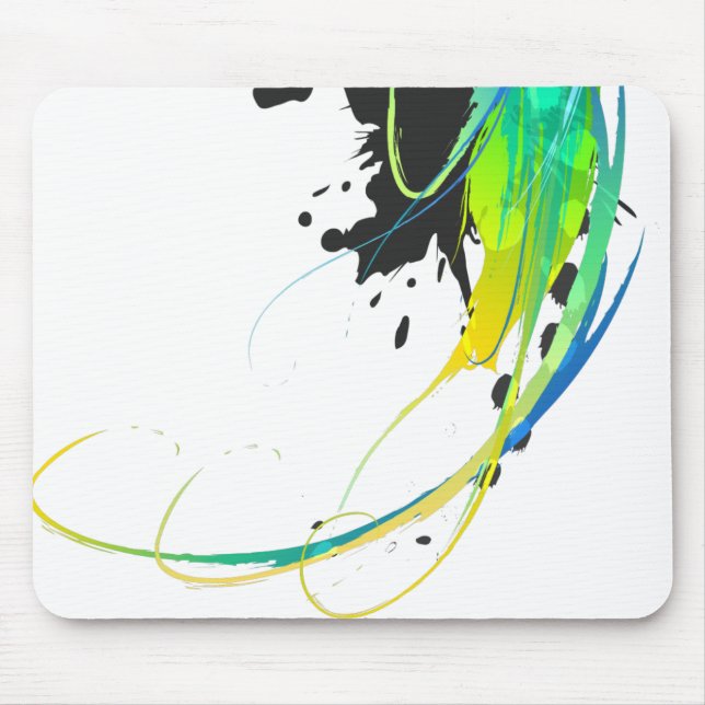 Tapis De Souris Eaux cool Abstraites Plaques de peinture (Devant)