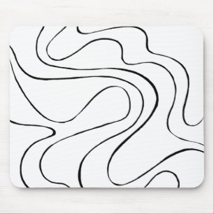 Tapis De Souris Ebb et flux 2 - Noir et blanc