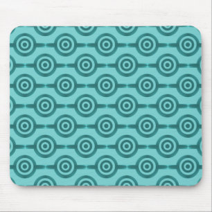 Tapis De Souris Eblouissant Turquoise Cercles tendance Mousepad
