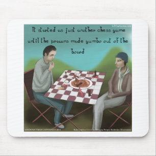 Tapis De Souris Échecs cajuns dessin animé drôle
