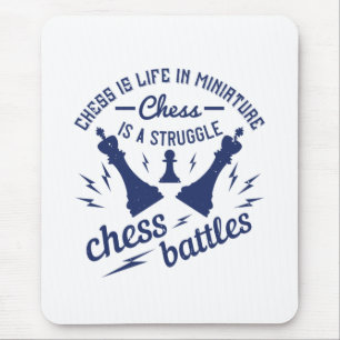 Tapis De Souris Échecs - Échecs est la vie en miniature
