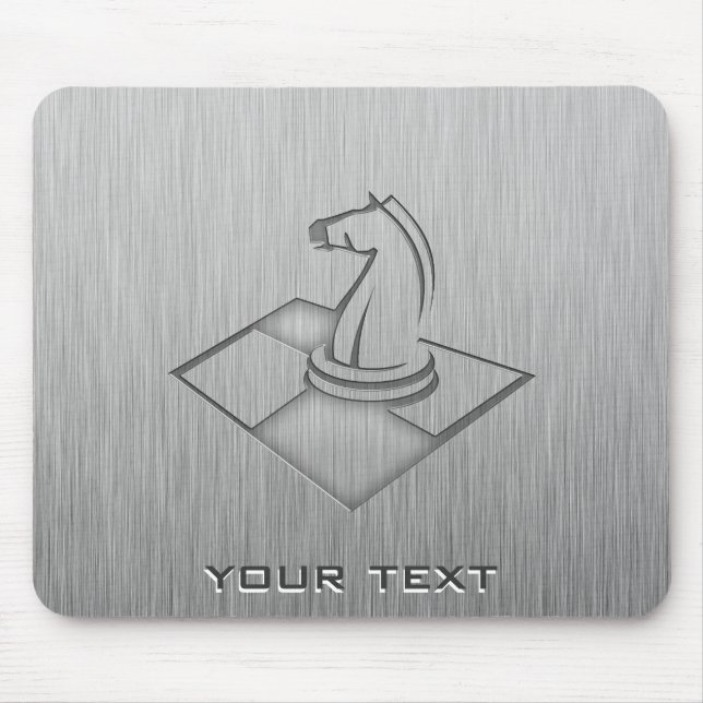 Tapis De Souris Échecs ; Métal-regard balayé (Devant)