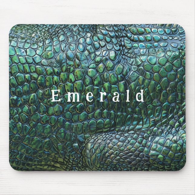 Tapis De Souris Echelle de reptile vert Texture Mousepad (Devant)
