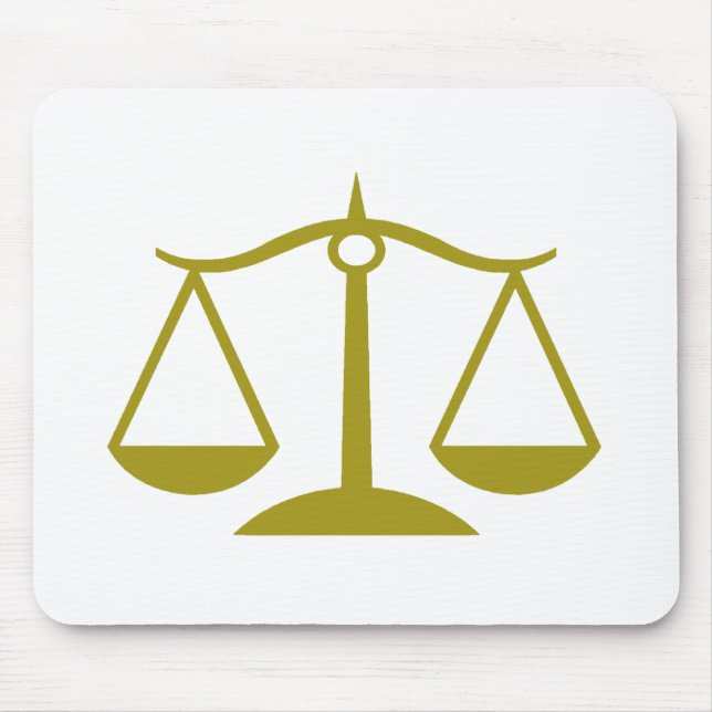 Tapis De Souris Échelles de justice - or (Devant)
