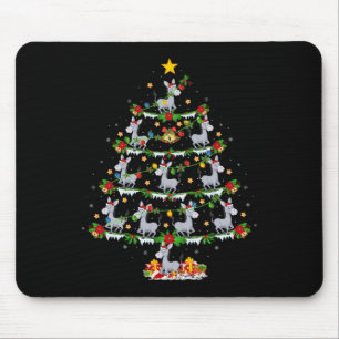 Tapis De Souris Éclairage de Noël Père Noël Âne Sapin de Noël