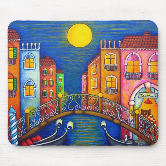 Tapis de souris éclairé par la lune de Venise (Devant)