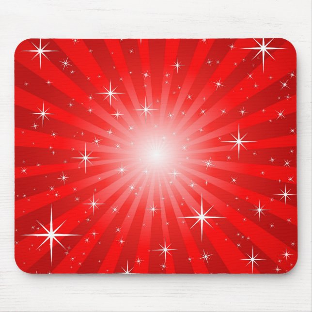 Tapis De Souris Éclat rouge Mousepad d'étoile (Devant)