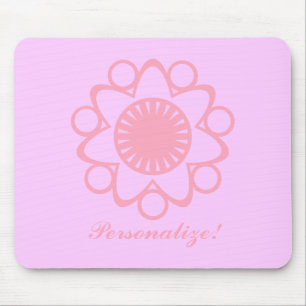 Tapis De Souris Éclatement avec la Mousepad Fleur de Vie, rose