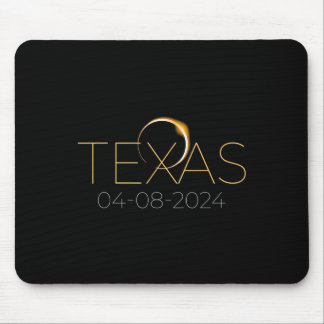 Tapis De Souris Éclipse solaire 2024 État Texas Total Éclipse sola