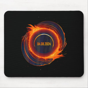 Tapis De Souris Éclipse solaire 2024 Total Éclipse solaire