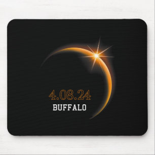 Tapis De Souris Éclipse solaire 2024 Totalité de Buffalo Printemps