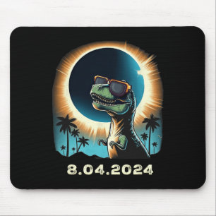 Tapis De Souris Éclipse Solaire Dino Avec Éclipse Solaire Gles