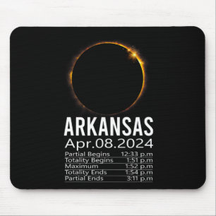 Tapis De Souris Éclipse solaire totale 8 avril 2024 Arkansas Calen