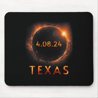 Tapis De Souris Éclipse solaire totale 8 avril 2024 Texas Solar Ec