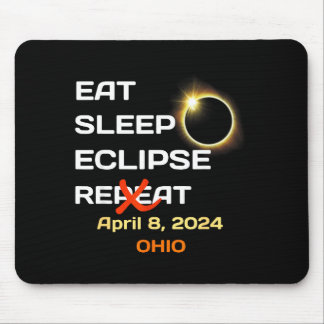 Tapis De Souris Éclipse solaire totale de l'Ohio en avril mignonne