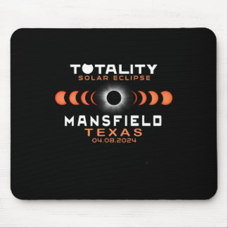 Tapis De Souris Éclipse totale de soleil à Mansfield Texas 2024