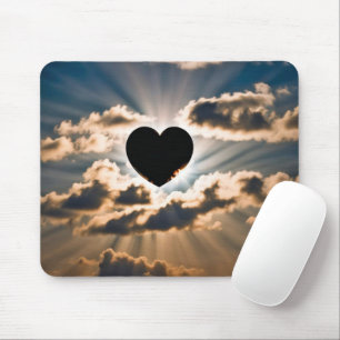 Tapis De Souris Éclipse totale du coeur