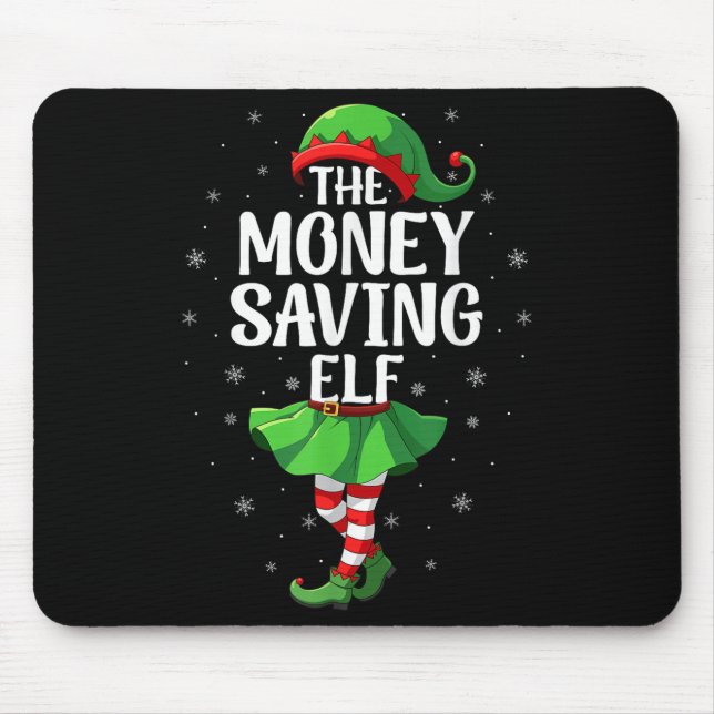 Tapis De Souris Économisez de l'argent Elf Christmas Girls Women E (Devant)