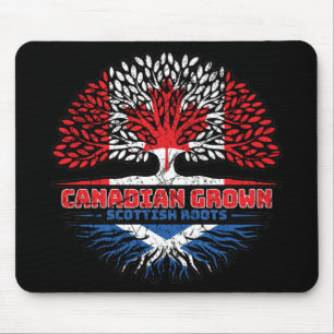 Tapis De Souris Écosse Écosse Canadian Canada Tree Roots Flag