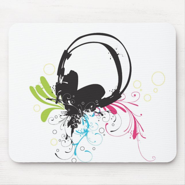 Tapis De Souris Écouteurs Mousepad (Devant)