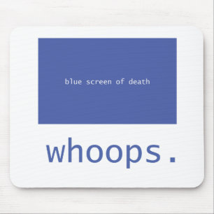 Tapis De Souris Écran bleu de la mort - huées !