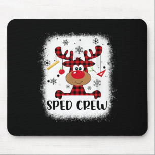 Tapis De Souris Écran de vitesse Buffalo Plaid Reindeer Santa Hat 