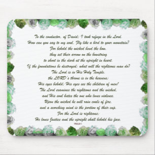 Tapis De Souris Écriture, Psaume 11, Verse de la Bible,
