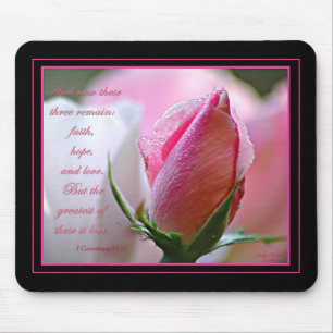 Tapis De Souris Écriture sainte rose Mousepad