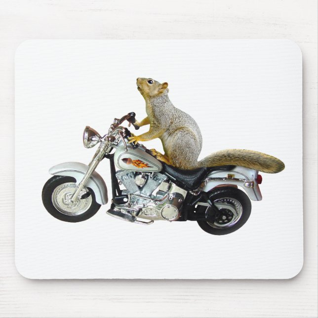 Tapis De Souris Écureuil sur la moto (Devant)